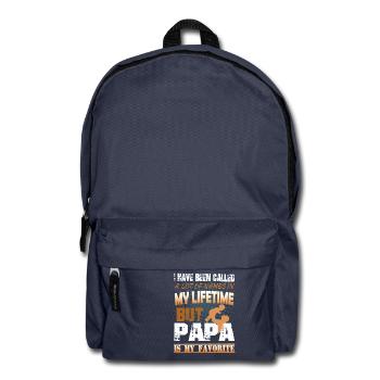 Stolzer Papa T-Shirt, Papa Geschenk - Rucksack - Navy - Vorne