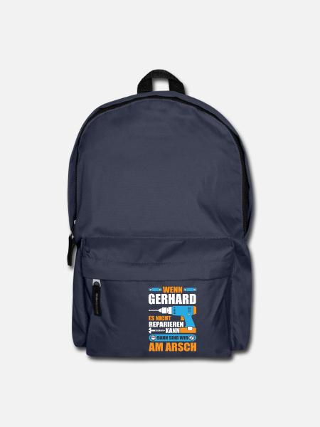 GERHARD Name Geschenk Reparatur reparieren - Rucksack - Navy