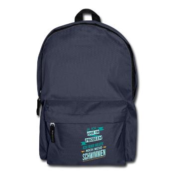 Schwimmen Sport Problem ich liebe Geschenk - Rucksack - Navy - Vorne