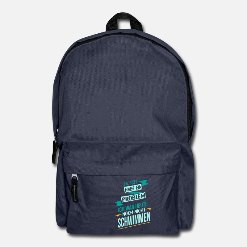Schwimmen Sport Problem ich liebe Geschenk - Rucksack - Navy