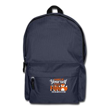ALWAYS BE YOURSELF - FUCHS - FOX - KINDER - LUSTIG - Rucksack - Navy - Vorne