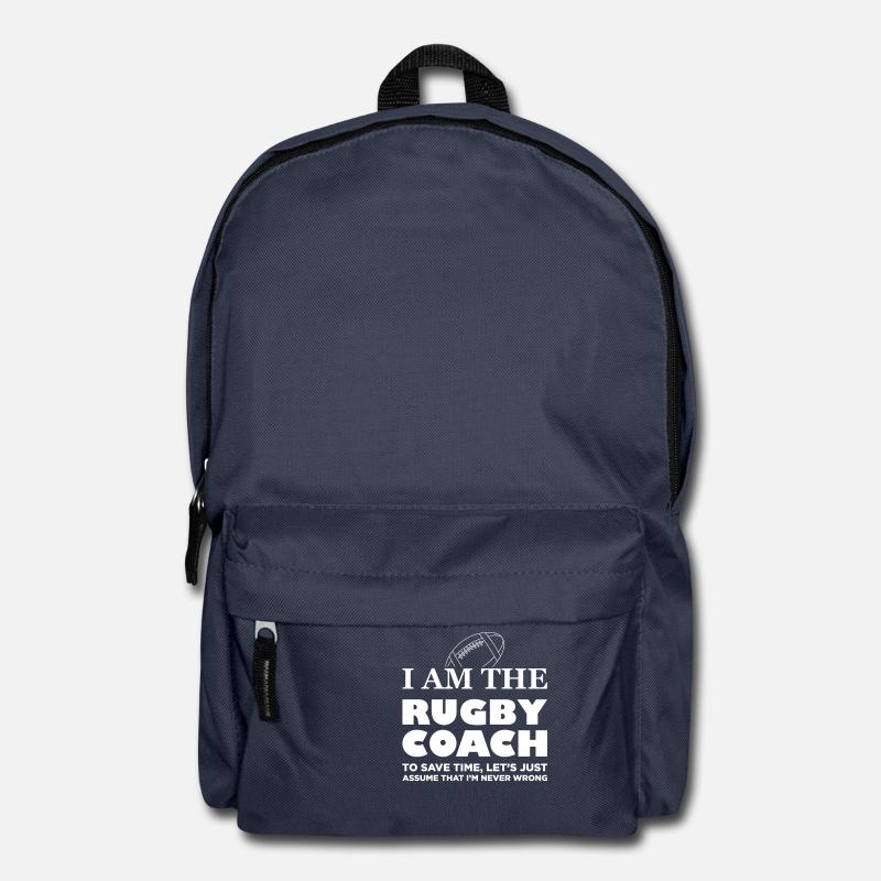 I Am The Rugby Coach Gift - Backpack - navy