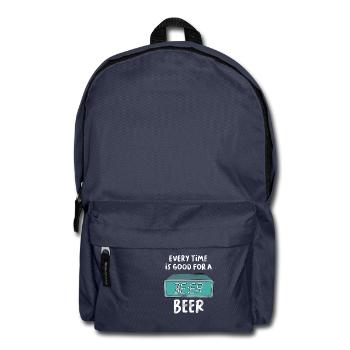 Alarm Clock Clock Time Any time is good for beer - Backpack - navy - Front