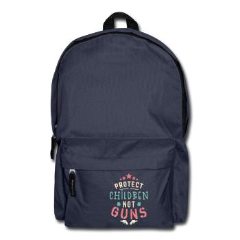 Protect Children Not Guns Gun Shirt - Rucksack - Navy - Vorne