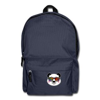 Panda cool avec des caricatures d'été de lunettes de soleil - Sac à dos - bleu marine - Devant