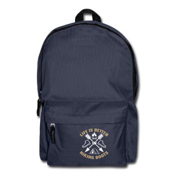 Berge Shirt · Bergsteigen · Wandern · Wanderschuhe - Rucksack - Navy - Vorne