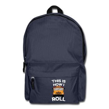 Autobus scolaire T-Shirt Pilote d'autobus étudiant cadeau drôle - Sac à dos - bleu marine - Devant