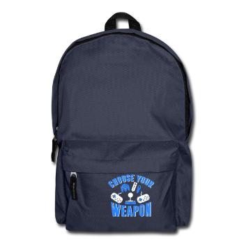 Choose your Weapon Gaming T-SHirt - Rucksack - Navy - Vorne