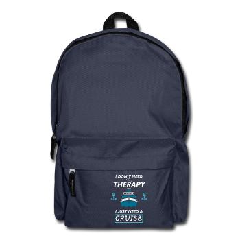 Cruise cruise ship therapy saying funny - Backpack - navy - Front