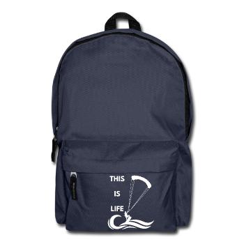 Kitesurfen - Kitesurfer - Kitesurfing - Geschenk - Rucksack - Navy - Vorne