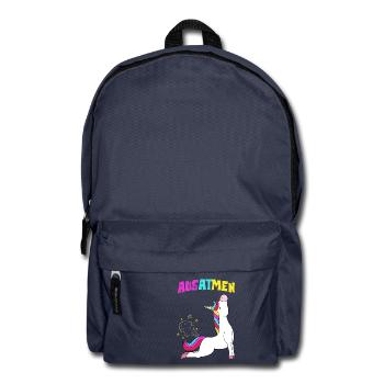 Einatmen Ausatmen Einhorn Yoga Unicorn Fitness Fan - Rucksack - Navy - Vorne