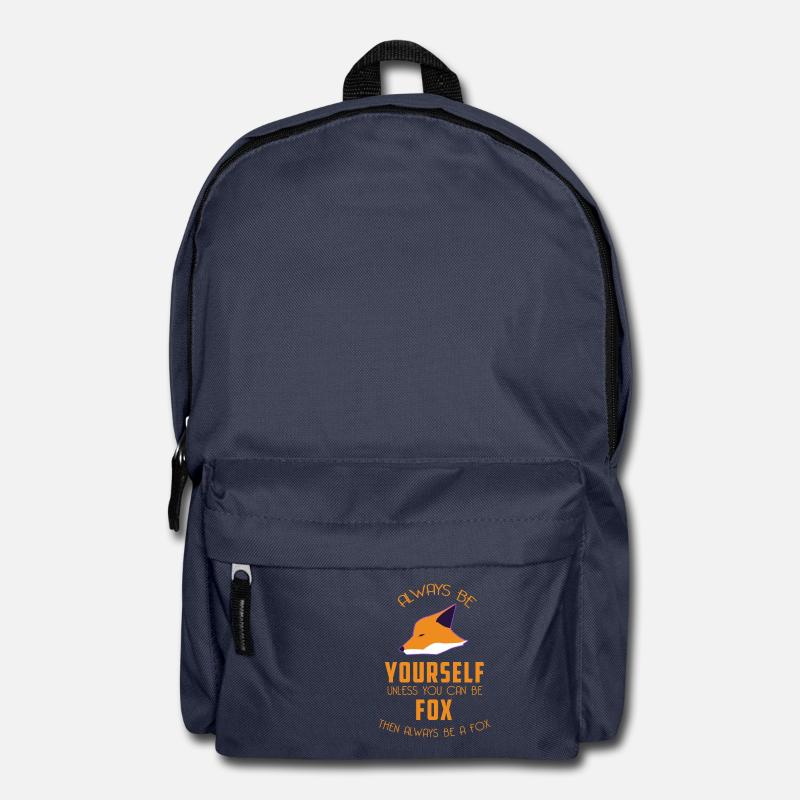 Foxy - Fuchs - Sei immer du selbst - Selbsbewusst - Rucksack - Navy