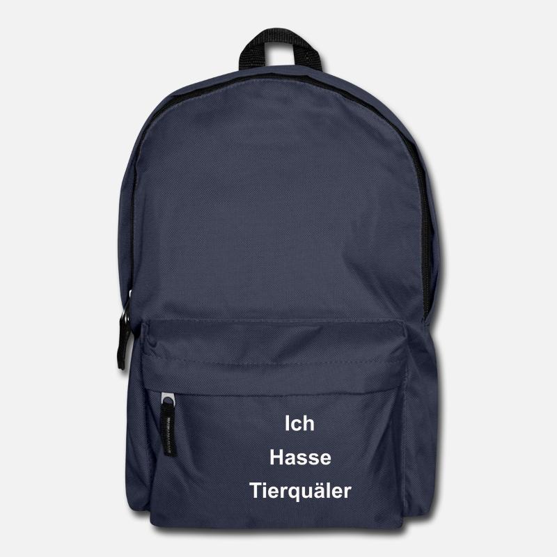 Ich hasse Tierquaeler - Rucksack - Navy