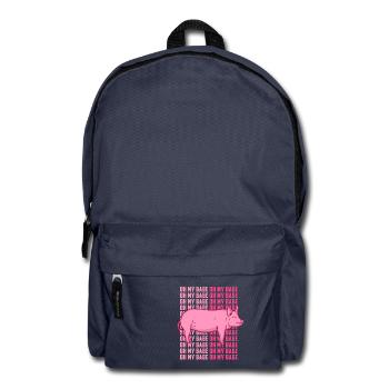 Cochon - Oh miel - idée cadeau - Sac à dos - bleu marine - Devant