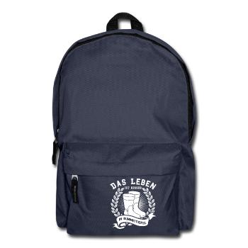 Landwirt Shirt · Landwirtschaft · Gummistiefel - Rucksack - Navy - Vorne