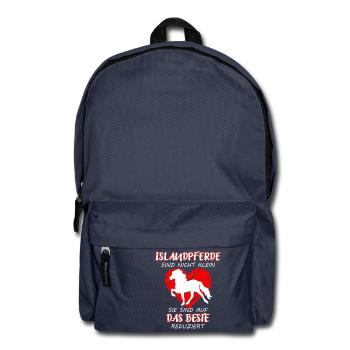 Islandpferde sind nicht klein - Rucksack - Navy - Vorne