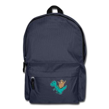 T-Rex paresseux Tyrannosaurus dinosaure cadeau - Sac à dos - bleu marine - Devant