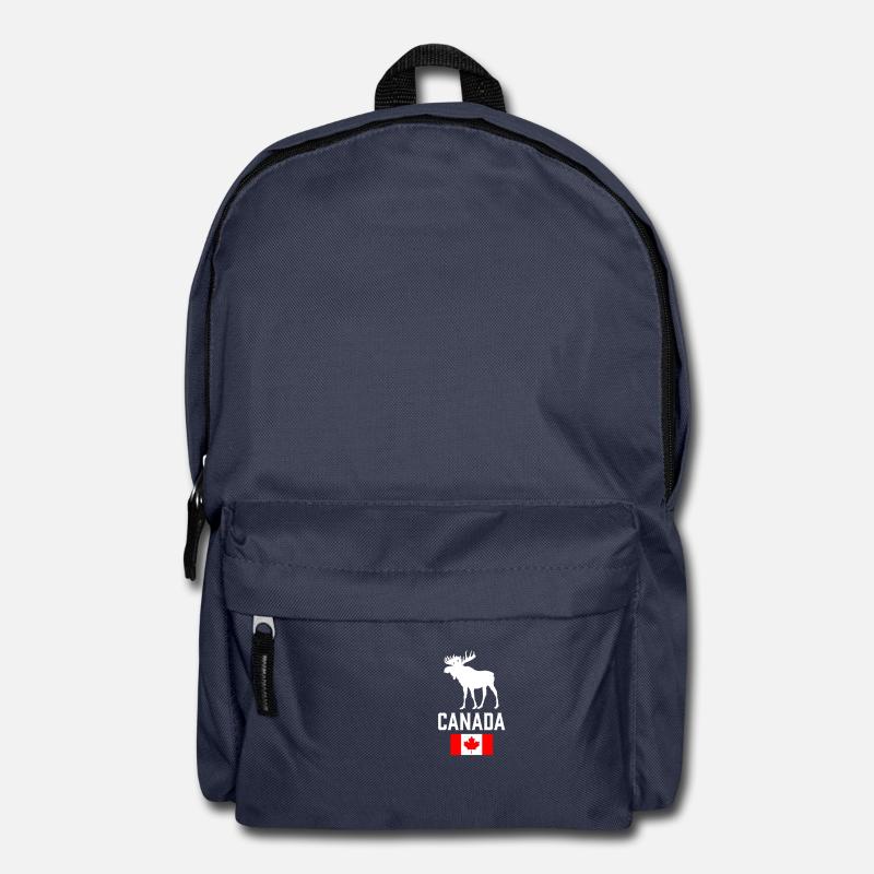 Canada Moose Canada Flag Canadian Pride Maple Leaf - Backpack - navy