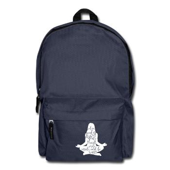 Détendez-vous et soyez heureux citation de yoga - Sac à dos - bleu marine - Devant