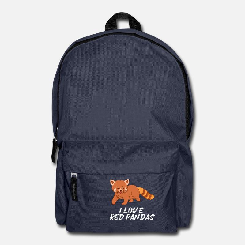 Ours de chat doux Panda rouge Panda rouge - Sac à dos - bleu marine