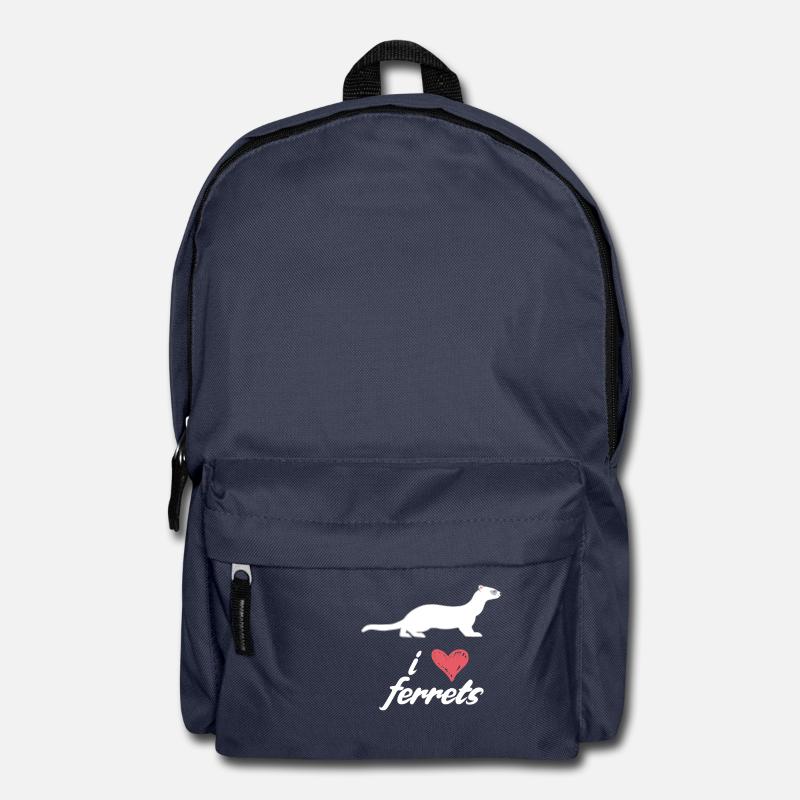 Frettchenfreund - Frettchen - Ich liebe Frettchen - Rucksack - Navy