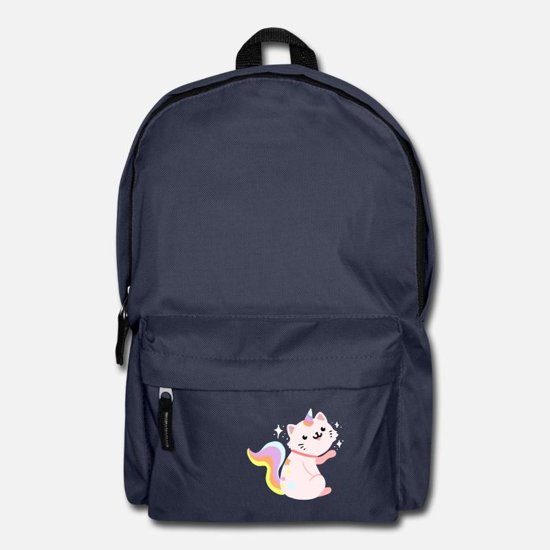 Sitting Caticorn - Funny Caticorn Cat - Backpack - navy