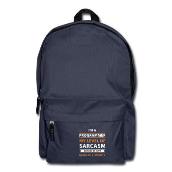 I'm a programmer my level of sarcasm depend of you - Sac à dos - bleu marine - Devant