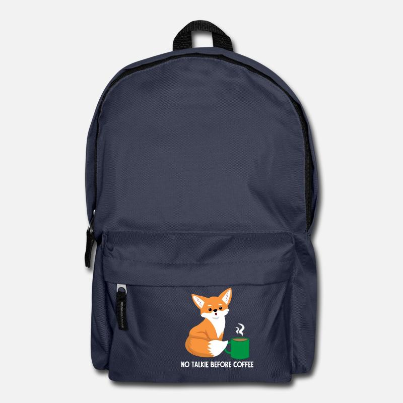 Fox - vixen - fox lovers - coffee - Backpack - navy
