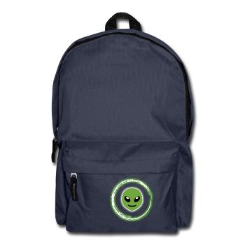 Neon Glow Alien T-Shirt Half Moon Glowing Effect - Backpack - navy - Front