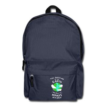 Earth rotation teacher teacher graduation gift - Backpack - navy - Front