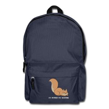 Eichhörnchen - Eichhörnchenfan - Schlafen - Rucksack - Navy - Vorne