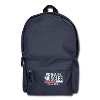 Muscle Installer S'il vous plaît, veuillez Atteindre Gym Fitness-A - Sac à dos - bleu marine - Devant