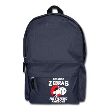 Zebra - Zèbres - Zebrafan - Cadeau - Génial - Sac à dos - bleu marine - Devant