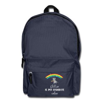 Zebra - Zebra - Zebrafan - LGBT - Paillettes - Sac à dos - bleu marine - Devant