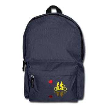 Wedding Gift Bicycle Tandem Gift - Backpack - navy - Front