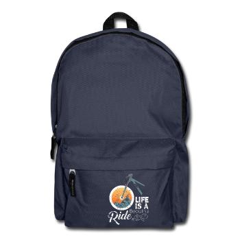 Life is a beautiful ride mountain bike gift - Backpack - navy - Front