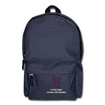 Fledermaus - Fledermaus T-Shirt - Morgenmuffel - Rucksack - Navy - Vorne