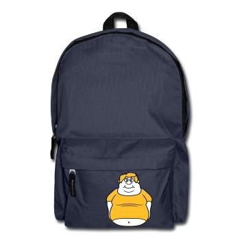 kreis ball mann fett dick clipart comic cartoon lu - Rucksack - Navy - Vorne