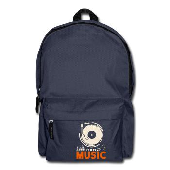 Musique Music Record Lecteur DJ cadeau - Sac à dos - bleu marine - Devant