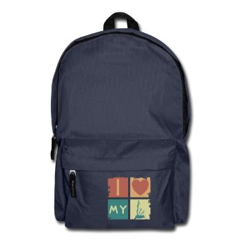 Cornemuse vintage pipe cadeau instrument - Sac à dos - bleu marine - Devant