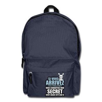 mon secret je vais être grand-frère - Sac à dos - bleu marine - Devant