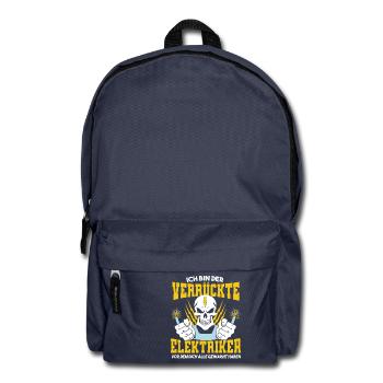 Ich bin der verrückte Elektriker vor dem dich alle - Rucksack - Navy - Vorne