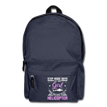 Let this girl show you how to fly a helicopter - Backpack - navy - Front