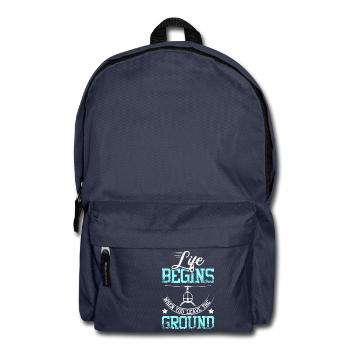 Life begins when you leave the ground helicopter - Backpack - navy - Front