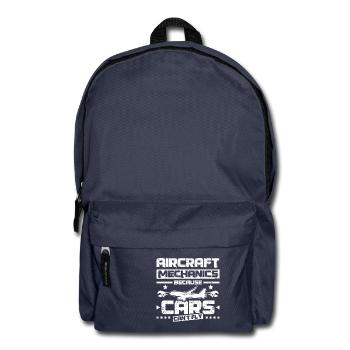 Aircraft mechanic because cars can't fly - Backpack - navy - Front