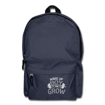 Wake up boy its time to grow - Rucksack - Navy - Vorne