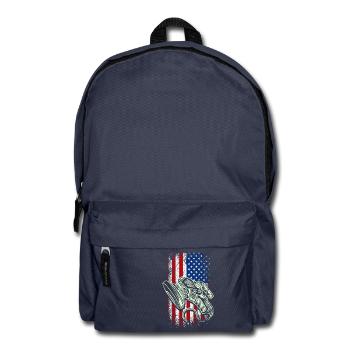 Usa american flag flooring installer 4th of july - Backpack - navy - Front