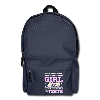 Let this girl show you how to fix teeth - Backpack - navy - Front
