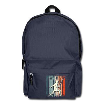 Retro Vintage Fencing - Backpack - navy - Front