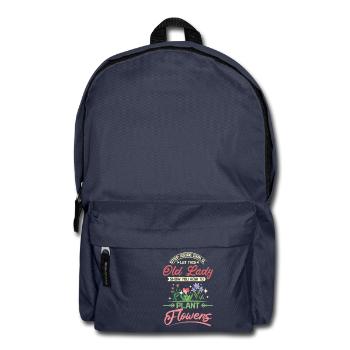 Old lady show you how to plant flowers - Backpack - navy - Front